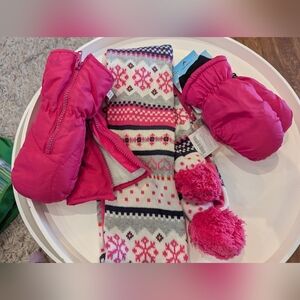 Mitten And Scarf Lot Gymboree, Hot Paws, True North Sz S 3-6x
